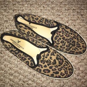 American Eagle Outfitters leopard print slip ons